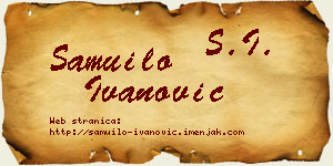 Samuilo Ivanović vizit kartica